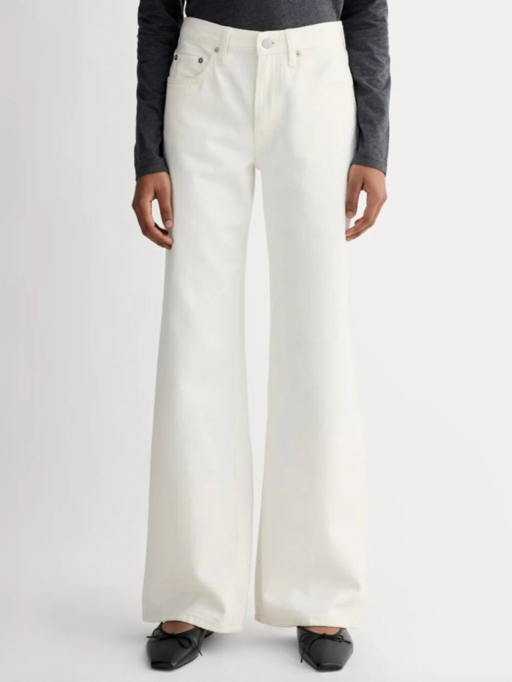 Everlane The Mid-Way Jean in Bone Size 24R (like new!)